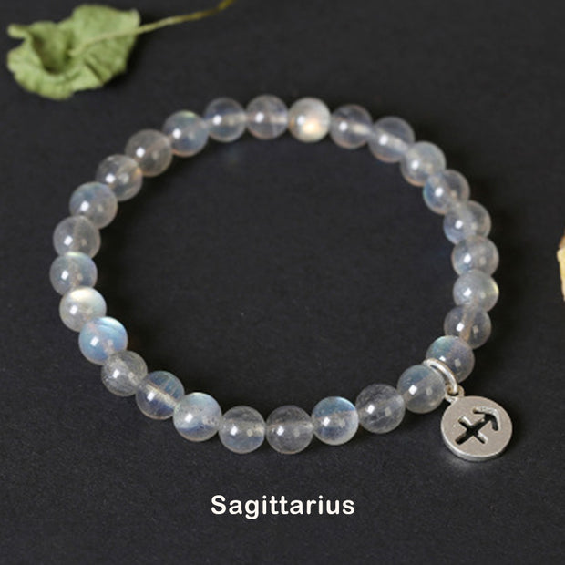 12 Constellations of the Zodiac Moonstone Charming Bracelet Bracelet BS Sagittarius