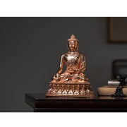 Buddha Stones Gautama Shakyamuni Buddha Figurine Serenity Copper Statue Home Decoration Decorations BS 13