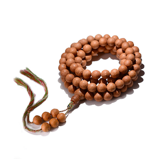 Buddha Stones 108 Mala Beads Nepal Bodhi Seed Luck Wealth Tassel Bracelet Mala Bracelet BS 11