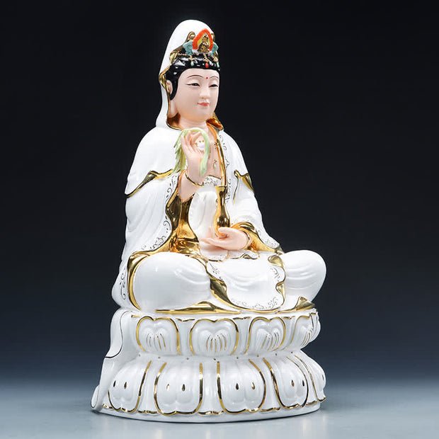 Buddha Stones Chenrezig Bodhisattva Avalokitesvara Success Ceramic Statue Home Decoration Decorations BS 2