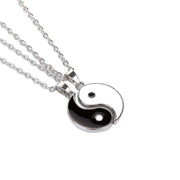 Buddha Stones Yin Yang Hematite Pendant Couple Necklace Necklaces & Pendants BS Silver