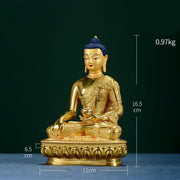 Buddha Stones Buddha Shakyamuni Figurine Enlightenment Copper Statue Home Offering Decoration Decorations BS 5