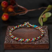 FREE Today: Tibet Five Color Thread Lucky Braid String Bracelet FREE FREE 19cm