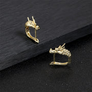 Buddha Stones Dragon Design Strength Protection Earrings