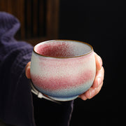 Buddha Stones Retro Red Gradient Kiln Change Ceramic Teacup Kung Fu Tea Cup