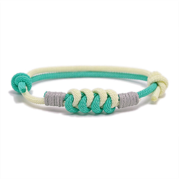 Buddha Stones Simple Design King Kong Knot Strength Braid String Bracelet