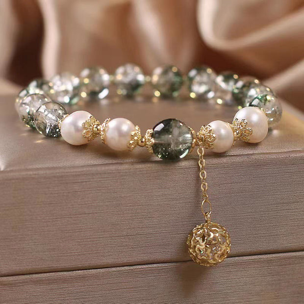 Buddha Stones Green Phantom Pearl Self-acceptance Charm Bracelet Bracelet BS 2