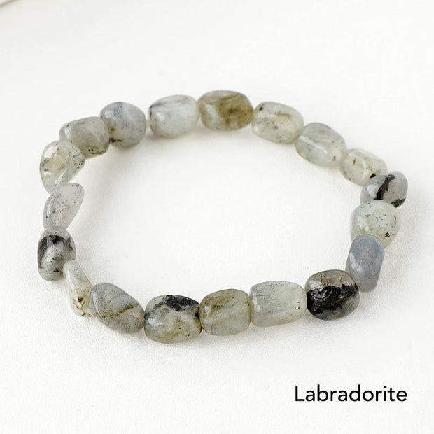 Natural Irregular Shape Crystal Stone Spiritual Awareness Bracelet Bracelet BS Labradorite