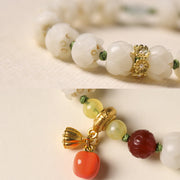 Buddha Stones Natural Bodhi Seed Lotus Pumpkin Bead Peace Harmony Bracelet Bracelet BS 6