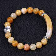 Natural Crystal Beads Unisex Heart Bracelet Bracelet BS 24