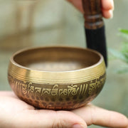 Buddha Stones Tibetan Sound Bowl Handcrafted for Yoga and Meditation Singing Bowl Set Singing Bowl buddhastoneshop 1