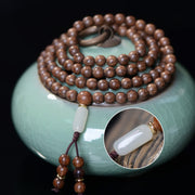 Buddha Stones 108 Mala Beads Rosewood Jade Calm Bracelet Bracelet Mala BS 13
