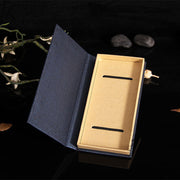 Buddha Stones The Tree of Life Ebony Wood Small Leaf Red Sandalwood Bookmarks With Gift Box