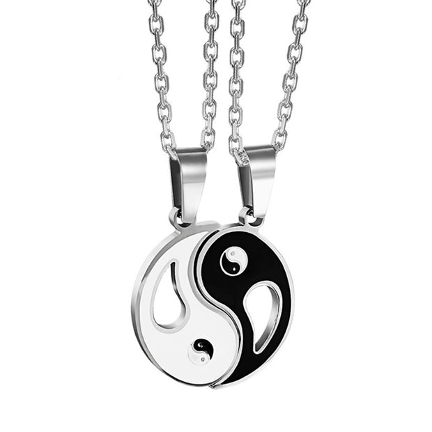2pcs Yin Yang Pendant Couple Necklace Necklace BS Yin Yang (2pcs)