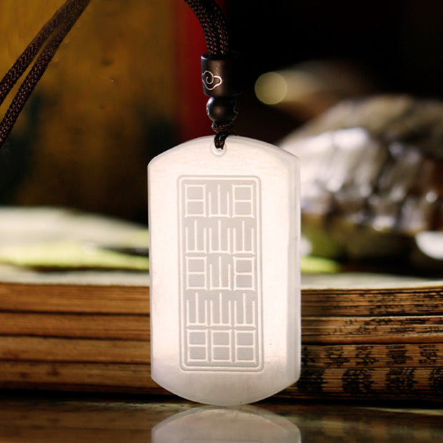 Buddha Stones White Jade PiXiu Yin Yang Luck Protection Necklace Pendant Necklaces & Pendants BS 7