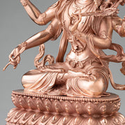 Buddha Stones Four-armed Manjusri Bodhisattva Figurine Serenity Copper Statue Decoration Decorations BS 8