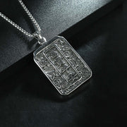 Buddha Stones Dragon Pattern Titanium Steel Luck Protection Necklace Pendant Necklaces & Pendants BS 4