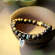 Buddha Stones Vietnam Qinan Agarwood Turquoise Balance Strength Bracelet Bracelet BS 1