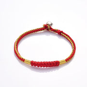 Buddha Stones Tibetan Handmade Braid Luck String Protection Bracelet Bracelet BS 4