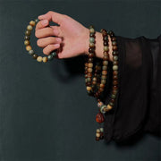 Buddha Stones 108 Mala Beads Bodhi Seed Peace Wisdom Bracelet Wrist Mala Pocket Mala Mala Bracelet BS 1