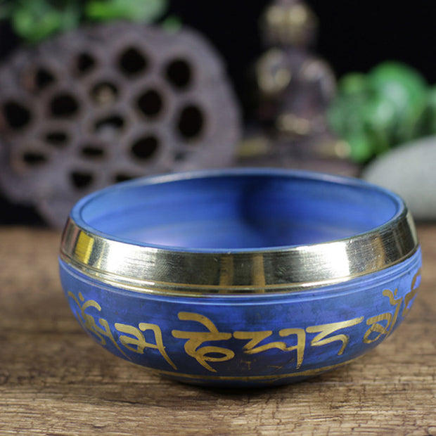 Buddha Stones Tibetan Sound Bowl Handcrafted for Relaxation Meditation Prayer Singing Bowl Set