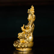 Buddha Stones Bodhisattva White Tara Hope Protection Gold Plated Statue Decoration Decorations BS 3