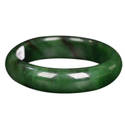 Buddha Stones Natural Hetian Cyan Jade Happiness Success Bracelet Bangle Bracelet Bangle BS 11
