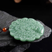 Buddha Stones Natural Jade Peacock Luck Prosperity Necklace Pendant Necklaces & Pendants BS 6