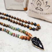 Buddha Stones Tiger Eye Arrow Courage Necklace Necklaces BS 5