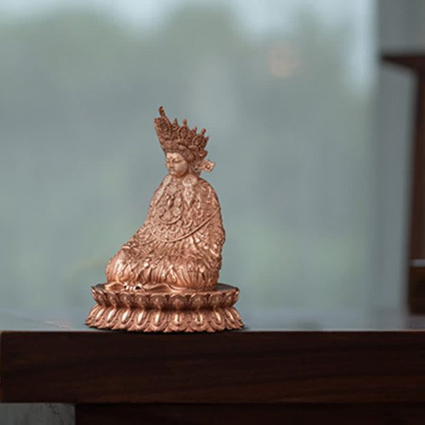 Buddha Stones Shakyamuni Figurine Compassion Handmade Copper Statue Decoration Decorations BS 5