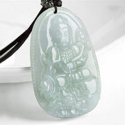 Buddha Stones Chinese Zodiac Natal Buddha Jade Wealth Prosperity Necklace Pendant Necklaces & Pendants BS Dragon/Snake