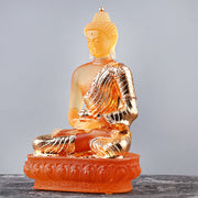 Buddha Stones Buddha Handmade Figurine Liuli Art Piece Serenity Statue Home Offering Decoration Decorations BS 4