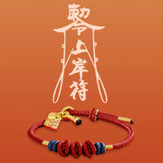Buddha Stones 925 Sterling Silver Koi Fish Charm Wealth Success Braided Bracelet