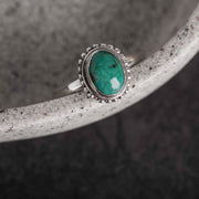 Buddha Stones 925 Sterling Silver Turquoise Wisdom Love Ring Ring BS 7