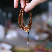 Buddha Stones Jade Butterfly Gourd Prosperity Luck Bracelet Necklace Bracelet BS 2