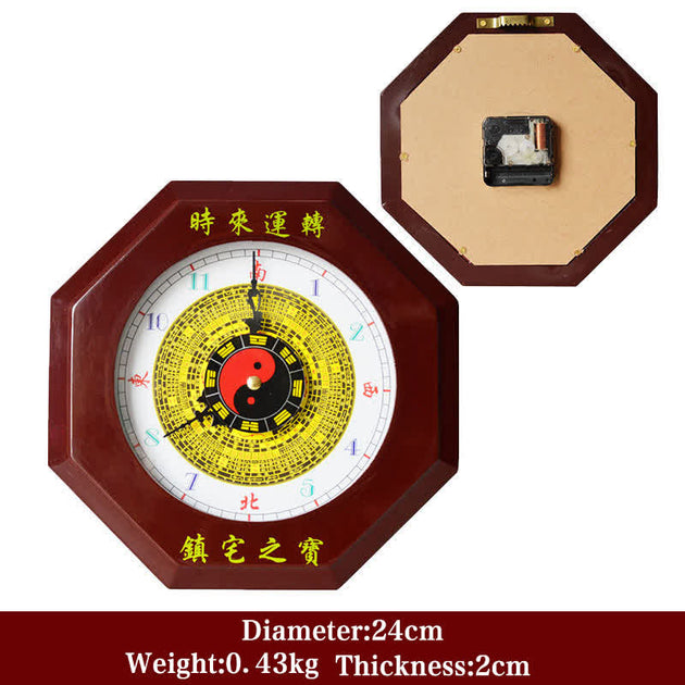 Feng Shui Bagua Map Balance Energy Map Wall Clock – buddhastoneshop
