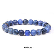 Buddha Stones Natural Stone Quartz Healing Beads Bracelet Bracelet BS 8mm Sodalite