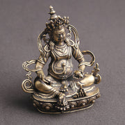 Buddha Stones Yellow Jambhala Bodhisattva Figurine Serenity Copper Statue Decoration Decorations BS 1