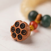 Buddha Stones Bodhi Seed Lotus Pod Charm Peace Double Wrap Bracelet Bracelet BS 7