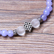 Buddha Stones Purple Jasper Bead Strength Bracelet Mala Mala Bracelet BS 8