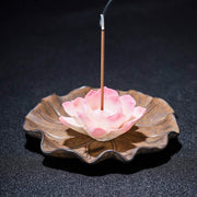 Buddha Stones Tibetan Lotus Blessing Incense Burner Decoration Decoration BS 5