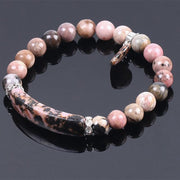 Buddha Stones Natural Quartz Love Heart Healing Beads Bracelet Bracelet BS 14