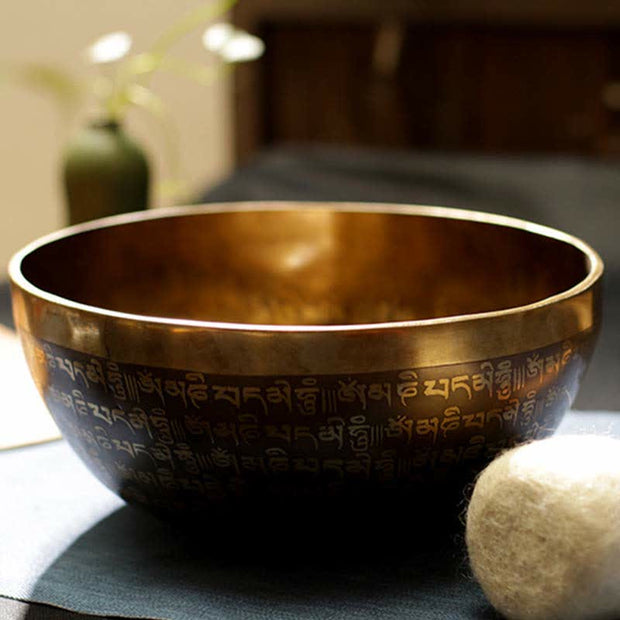 Buddha Stones Sutra Singing Bowl Handcrafted for Healing and Meditation Positive Energy Sound Bowl Set Singing Bowl buddhastoneshop 5