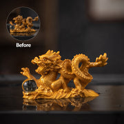 Buddha Stones Year Of The Dragon Color Changing Resin Luck Success Tea Pet Home Figurine Decoration Decorations BS 14