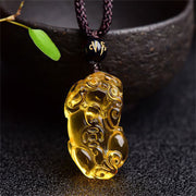 Buddha Stones FengShui Citrine PiXiu Wealth Necklace Pendant Necklaces & Pendants BS Citrine(Happiness♥Prosperity)