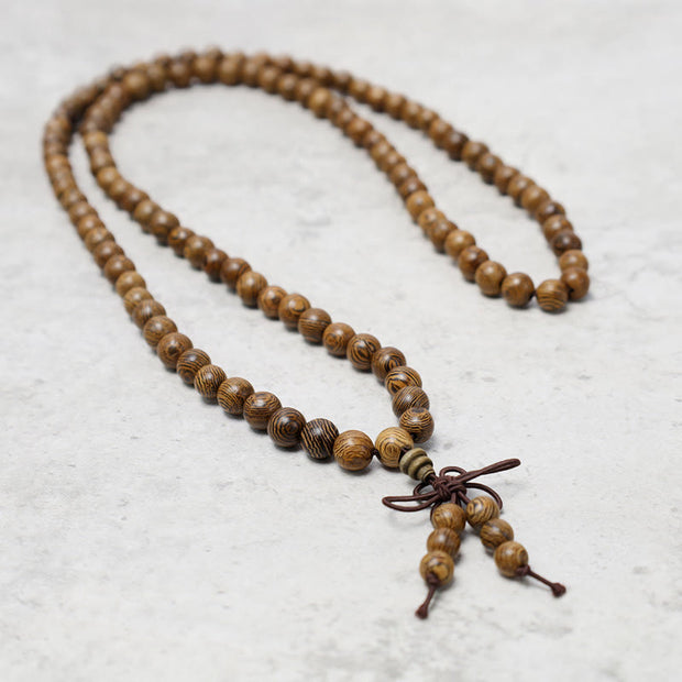 Buddha Stones 108 Mala Beads Bracelet Prayer Meditation Sandalwood Elastic Bracelet BS 17
