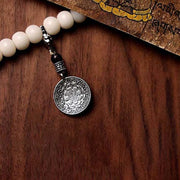 Buddha Stones Tibet 108 Mala Beads Bodhi Seed Bagua Vajra Dzi Bead Gray Agate Wealth Bracelet