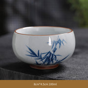 Buddha Stones Lotus Flower Leaf Bamboo Ceramic Teacup Kung Fu Tea Cups