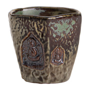 Buddha Stones Vintage Dunhuang Color Buddha Engraved Teacup Kung Fu Tea Cup