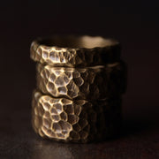 Buddha Stones Tibetan Bump Texture Design Copper Brass Luck Ring Ring BS 14